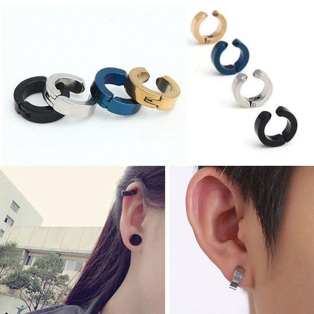 耳穴なしチタン鋼クリップピアス