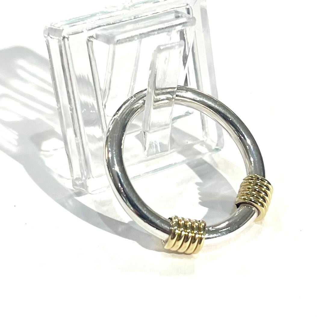 希少【TIFFANY&CO】【11-12号】2937 silver925×18KYG コイルリング