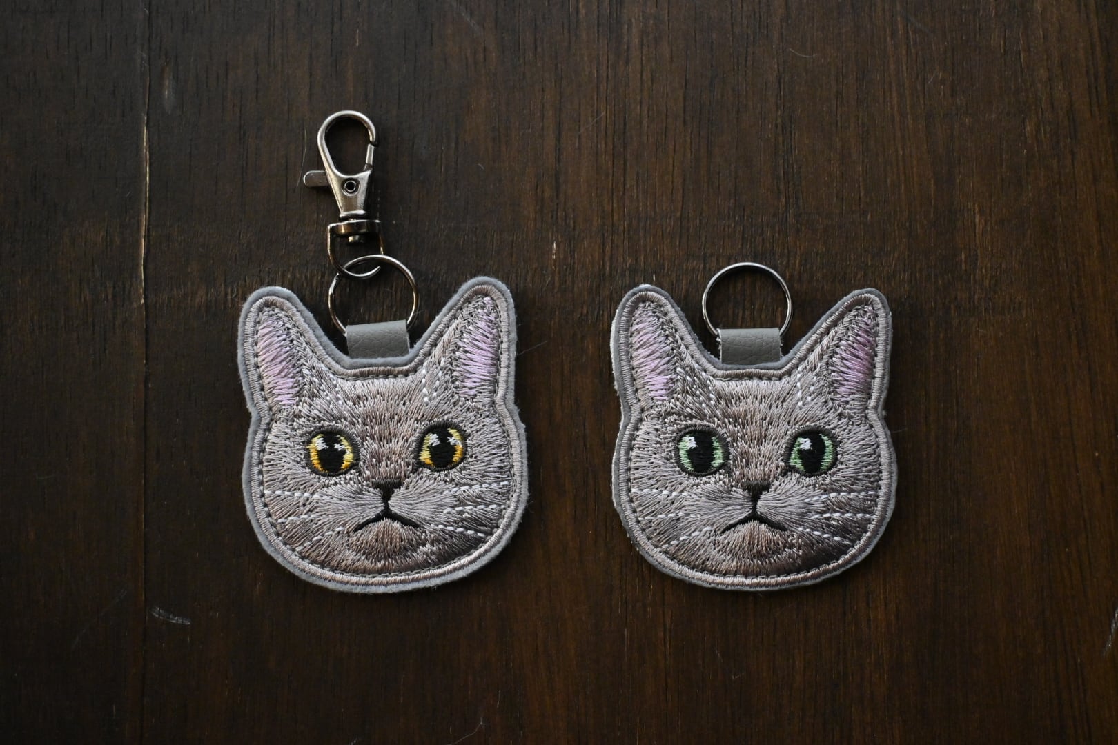 白猫ちゃんのキーホルダー【長毛】 | 猫と暮らす洋裁店
