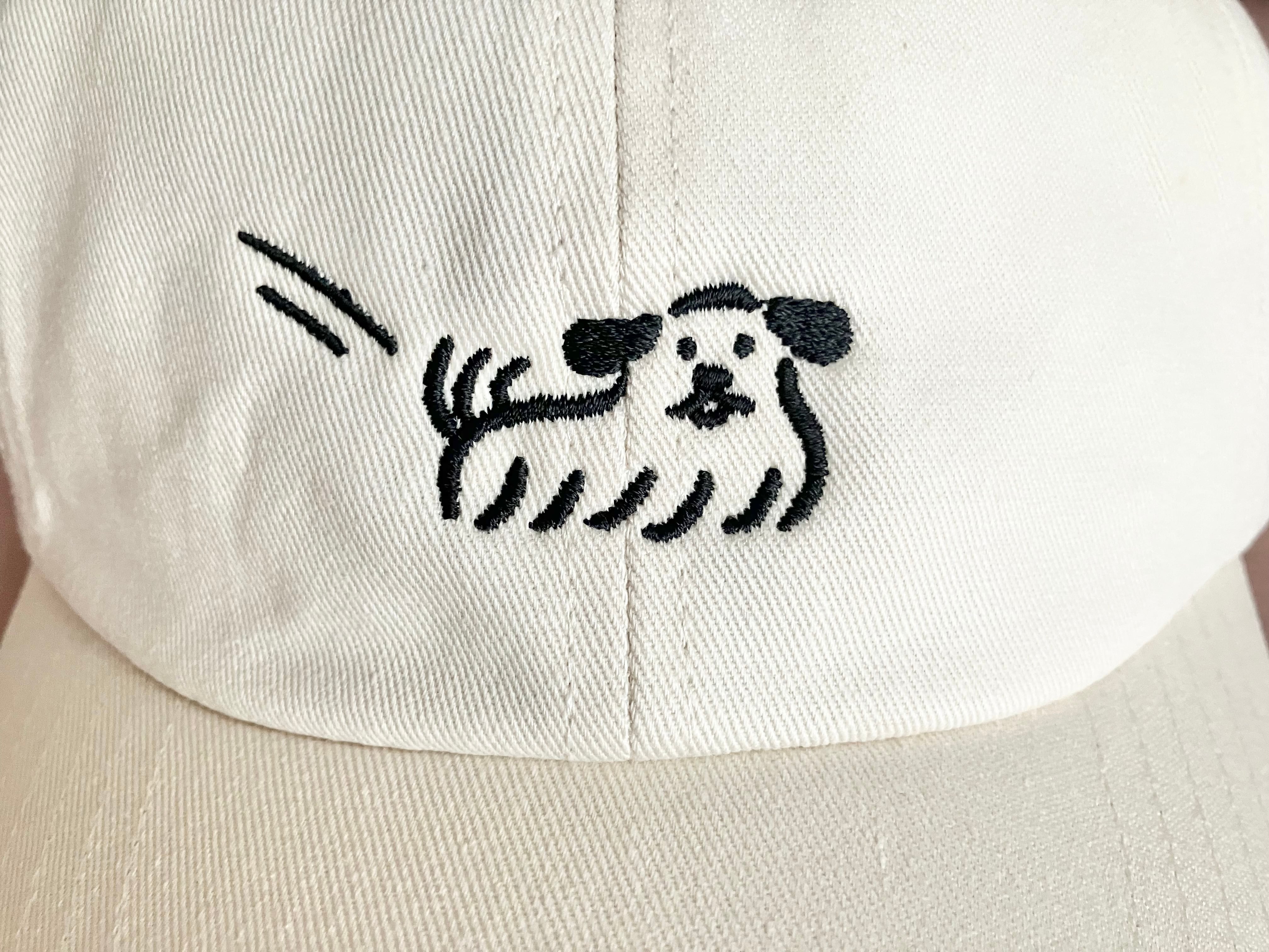 wansaka」の刺繍キャップ アイボリー | yukino shop