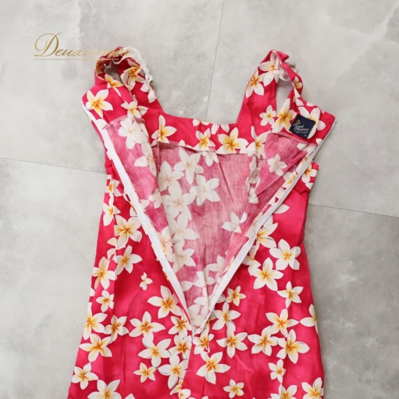 フラダンス 衣装 ワンピース ドレス ピンク系 RoyalCreations ハワイ製 プルメリア柄 ハワイアンプリント アロハ フラ ダンス レッスン 練習 ノースリーブ スリット 華やか 鮮やか かわいい おしゃれ ホワイト系 イエロー系 フラダンス衣装 ロングドレス ハワイアンファッション トロピカル 花柄 エレガント シンプル レディース プルメリア かわいいドレス スタイルアップ 大人可愛い
