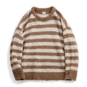 Oversize Striped Knitted Sweater / オーバーサイズ ストライプ ニット セーター