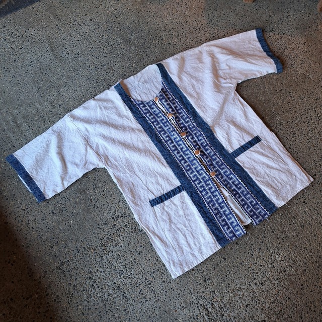 タイ製 ノーカラーシャツ used [208006]