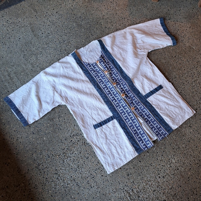 タイ製 ノーカラーシャツ used [208006]
