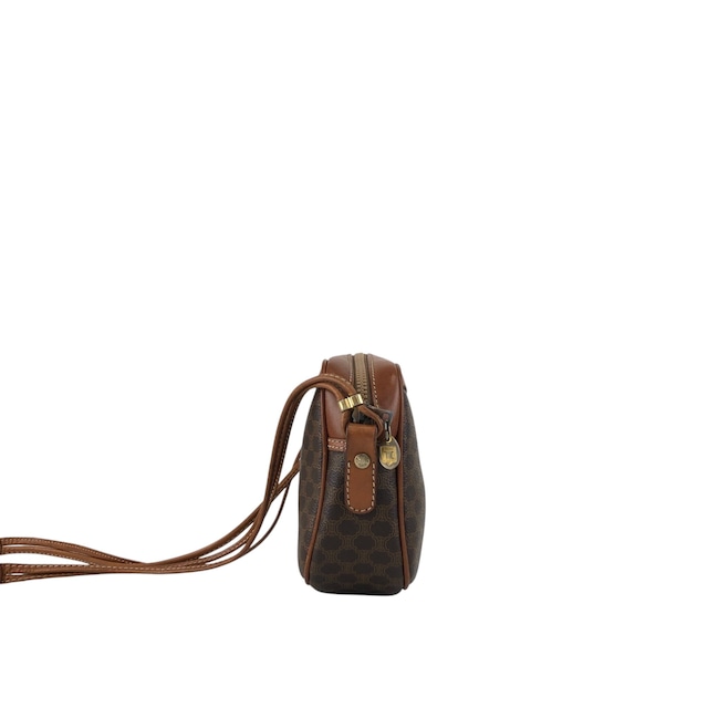 CELINE セリーヌ ショルダーバッグ ブラウン ブラゾン型押し PVC レザー vintage ヴィンテージ オールド ebzayc