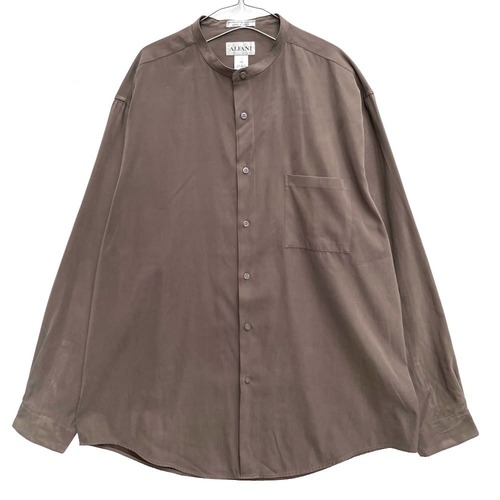 Vintage Peach Skin Band Collar Shirt [1990s] [ALFANI] Vintage Peach Skin Shirt