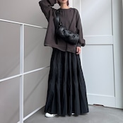 レイヤーオーガンジースウェットPO/チャコール