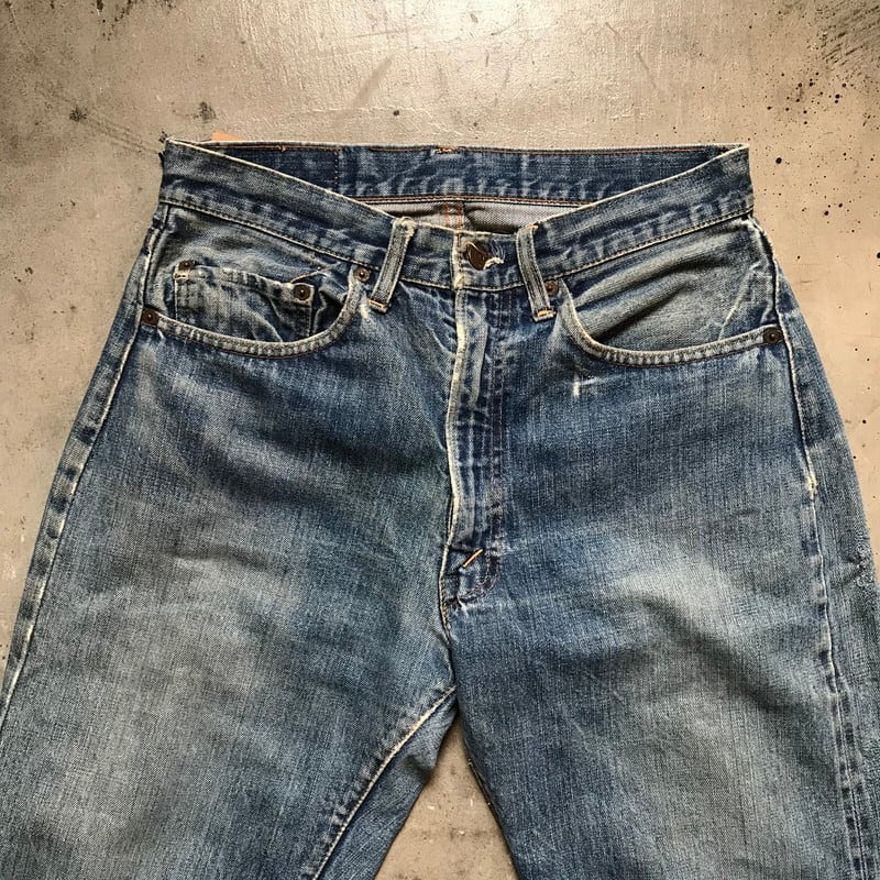 60's LEVI'S リーバイス 505 デニム Big E 刻印8 42TALON 不均等V