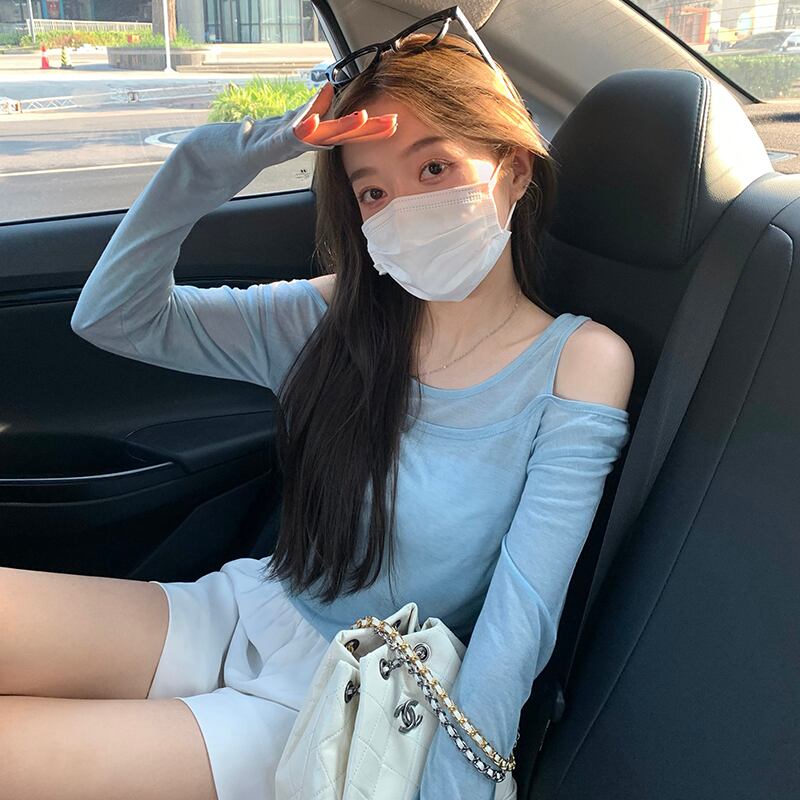 ホワイトストラップレストップス サマーTシャツ 薄手ブラウス ロング 大人ガーリー スウィート キュート カジュアル 夏物 1号婦人27491973277