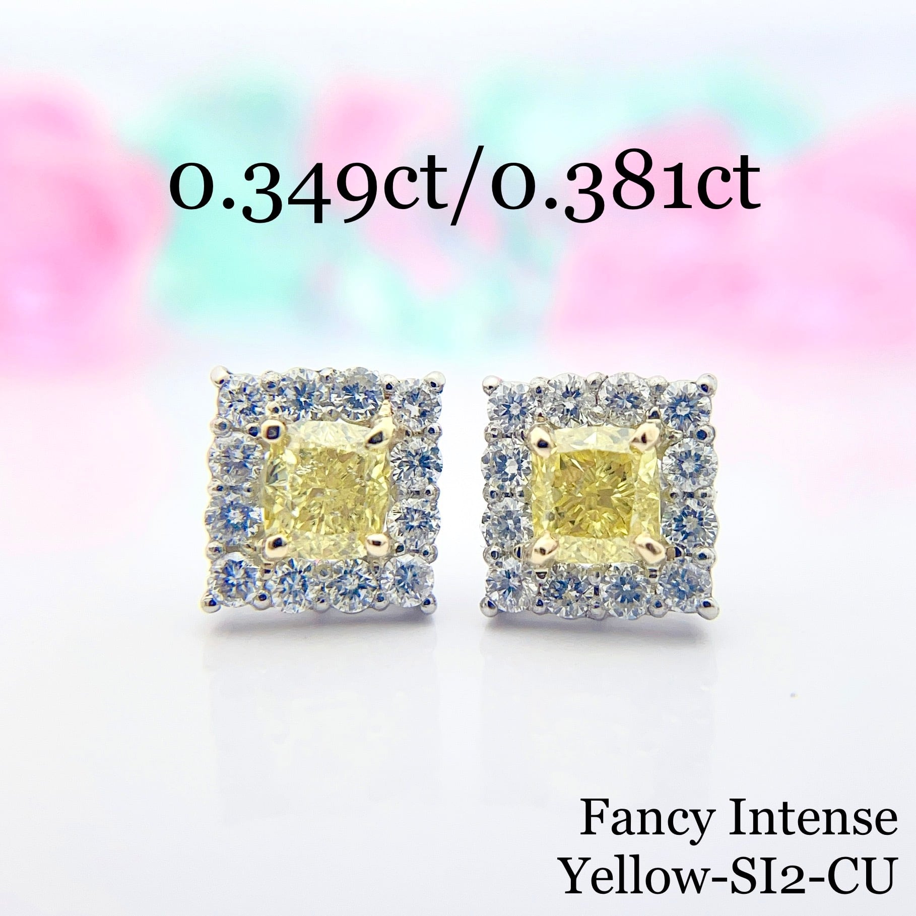 新品K18 イエローゴールド天然ダイヤモンドピアス 0.50ct イヤリング