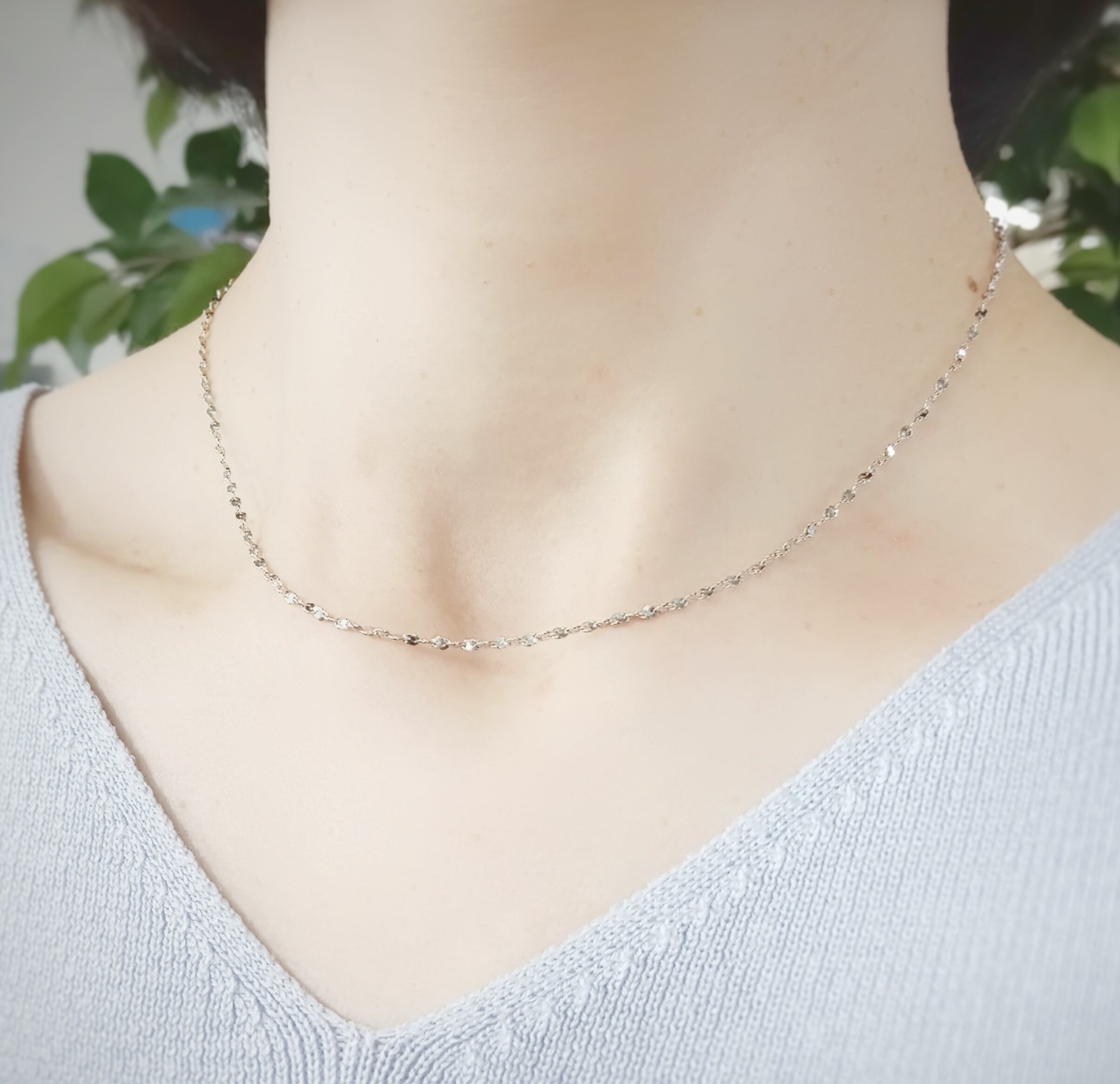 0.8mm グリッターネックレス | brillant.importaccessory 0.8mm グリッターネックレス | brillant.importaccessory