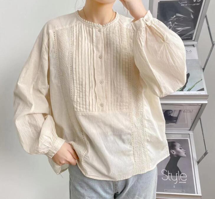 秋新作 ブラウス 韓国風 長袖シャツ レディーストップス レディース服 人気シャツ 刺繍