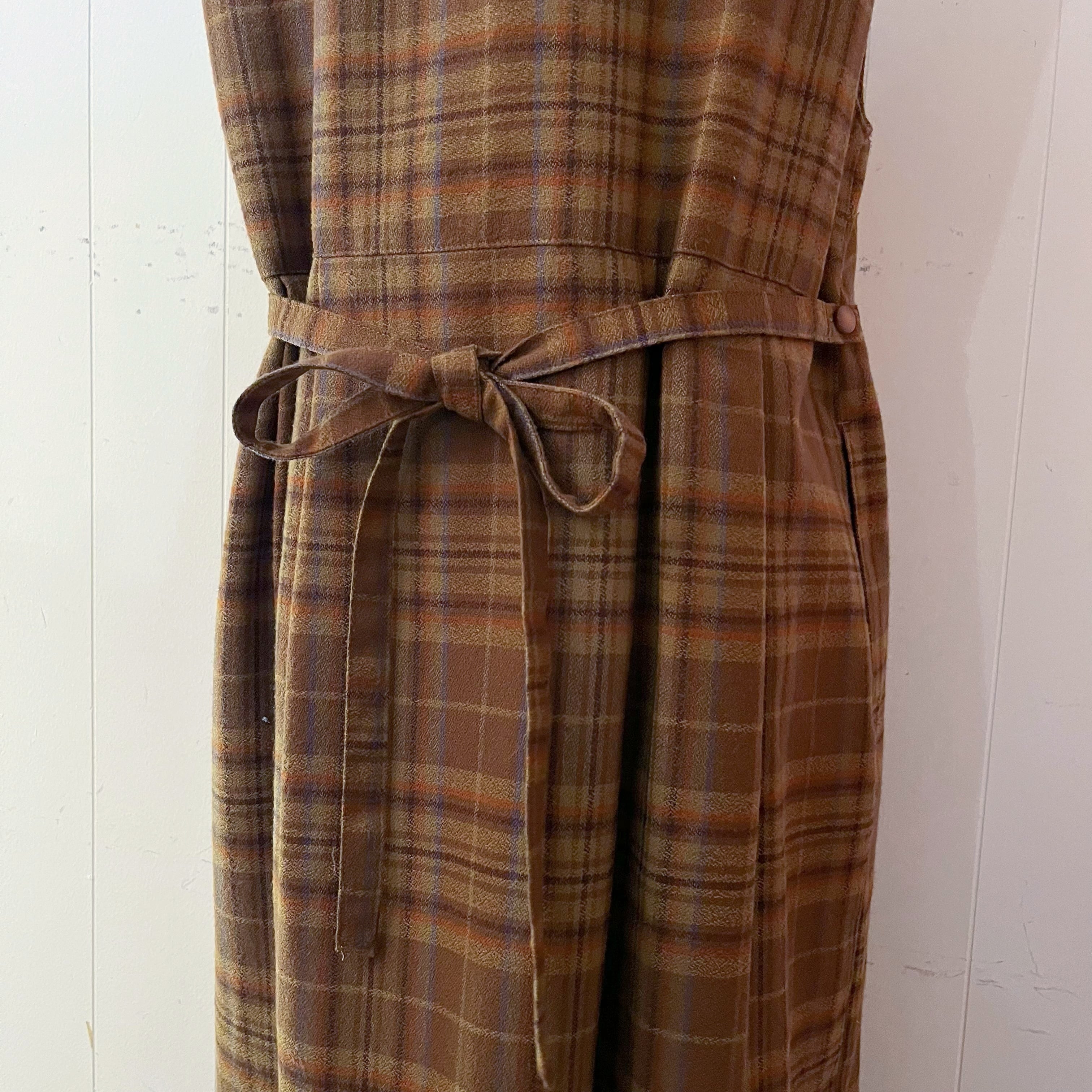 brown check jumper skirt