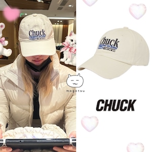 ★IVE リズ 着用!!【CHUCK】Network Washed Cotton Ball Cap (Beige)
