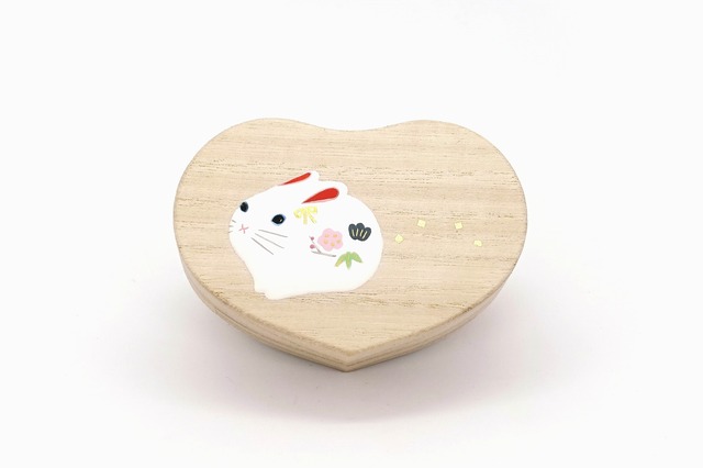 ハート型桐箱 -卯-（リボン）