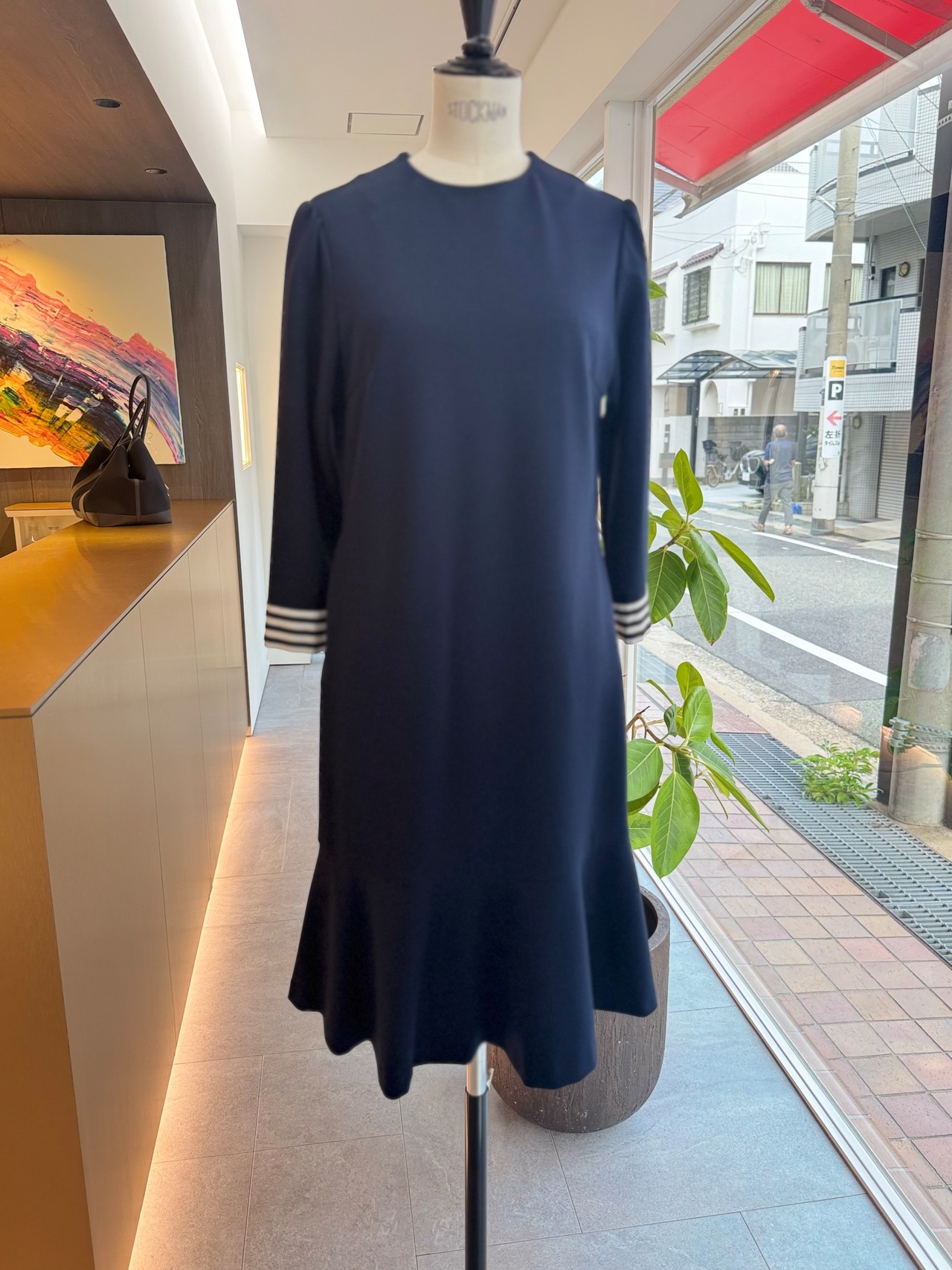 BORDERS at BALCONY PEPLUM DRESS