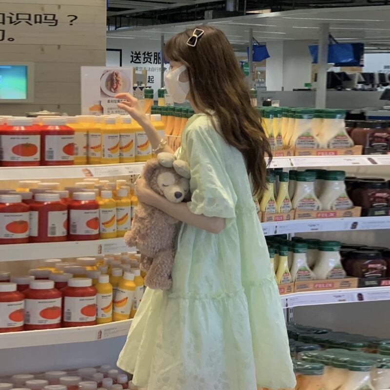 ホルタースリーブドレス レディースサマースカート リボン 夏物 スクウェア スーパーモール82755868514