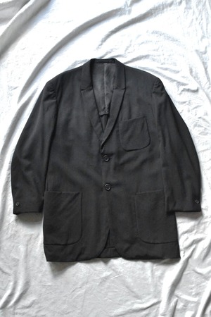 "Y's for men" Black summer wool 2B jacket