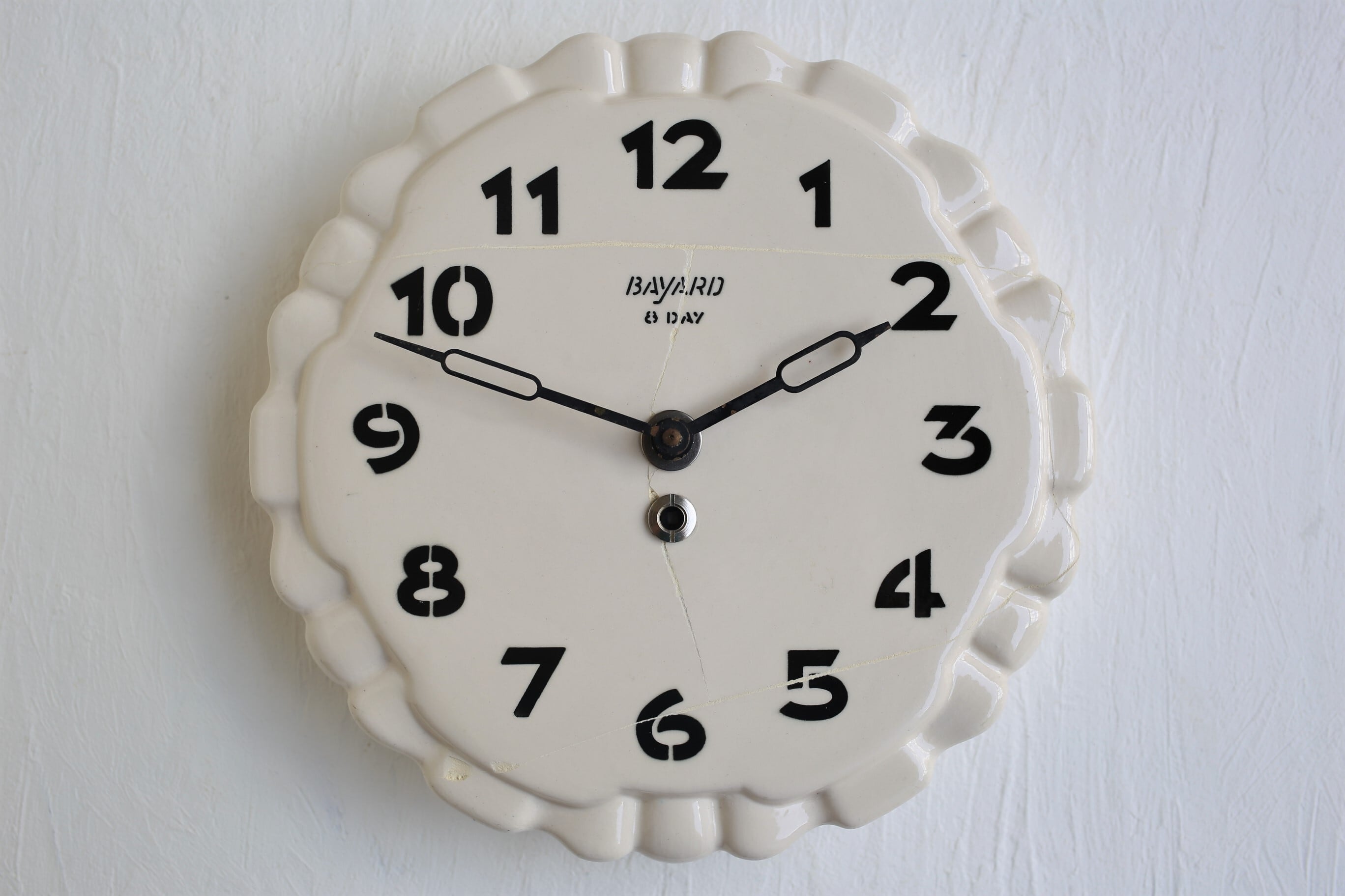 アンティーク 掛け時計 アナログ 時計 パリ フランス アイボリー 白