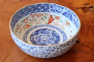 鉢 古伊万里 色絵 花唐草文