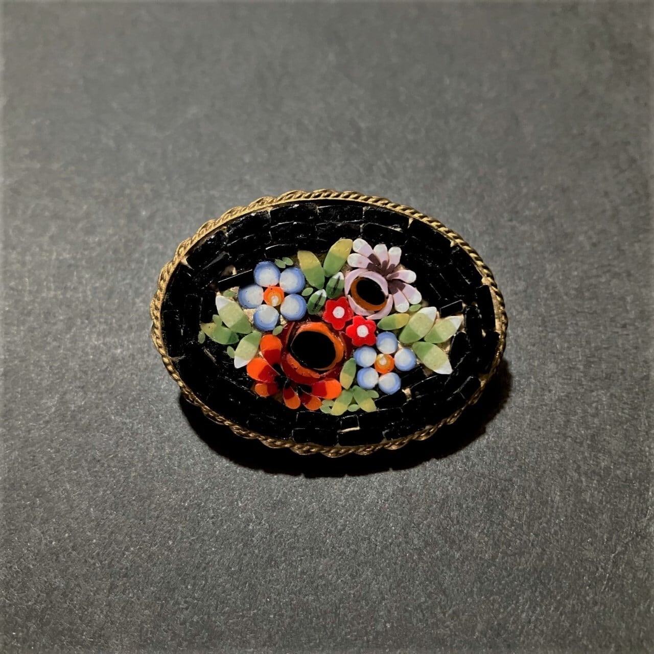 マイクロモザイク ブローチ イタリア