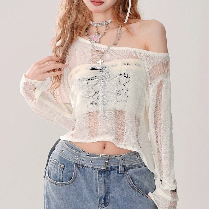 Sheer short knit r0121