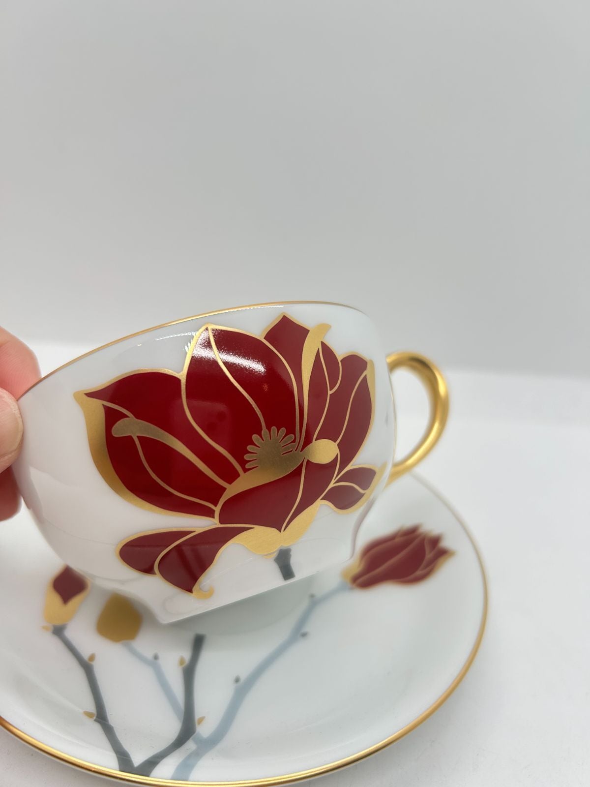 大倉陶園】 マグノリア ティー・コーヒー碗皿 89c/e205 | 若林陶器