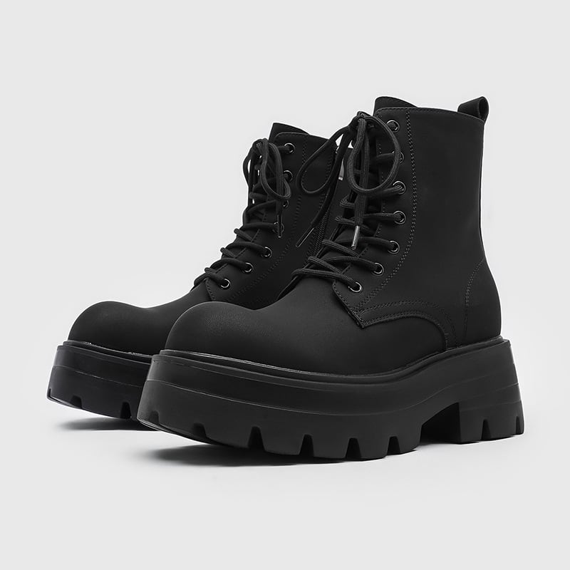Minimal Leather Zip Boots | Urban Cypher