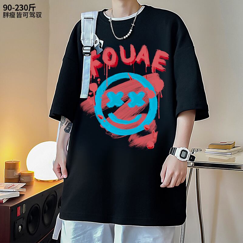 Tシャツ サマートップス ルーズ 大きめサイズ 夏物 ヒップホッププラスサイズ10691991589