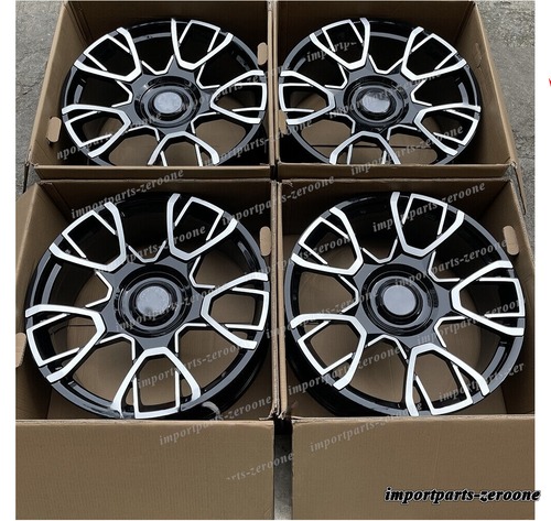 24インチ ニュースタイル ブラック スタッガー ホイール ロール ロイス ゴーストファントム -BRN-12180