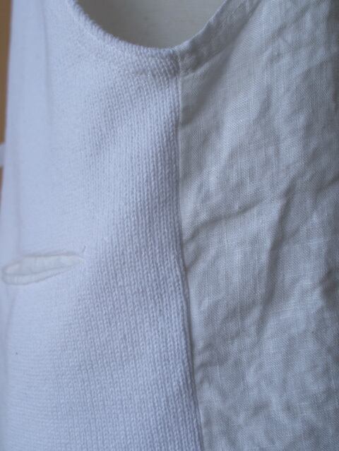 FABRIQUE en planete terre ファブリケアンプラネテール コットンリネンパネルベスト