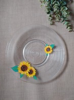 ひまわりのガラス皿（20㎝）②