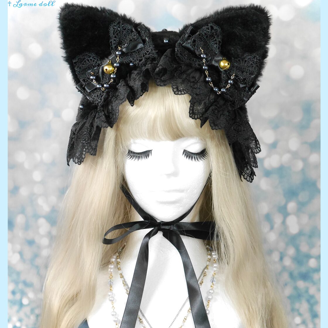 受注生産】《☥》猫耳ファーヘッドドレス (黒) | Pay ID 