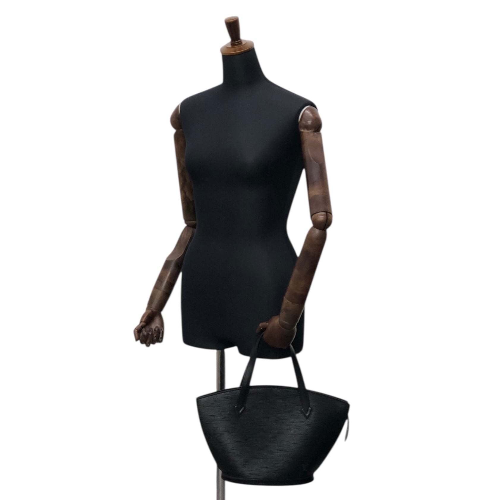 LOUIS VUITTON◇サンジャック_エピ_BLK/レザー/BLK LOUIS VUITTON ルイ