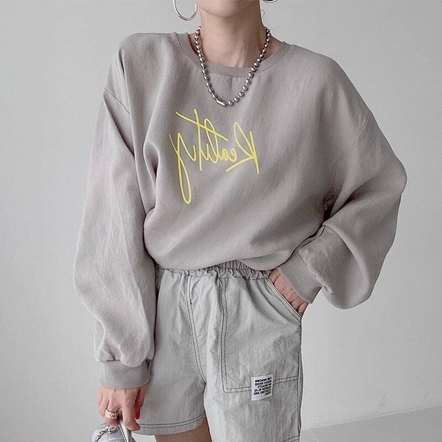 Lettering sweat pullover　M113