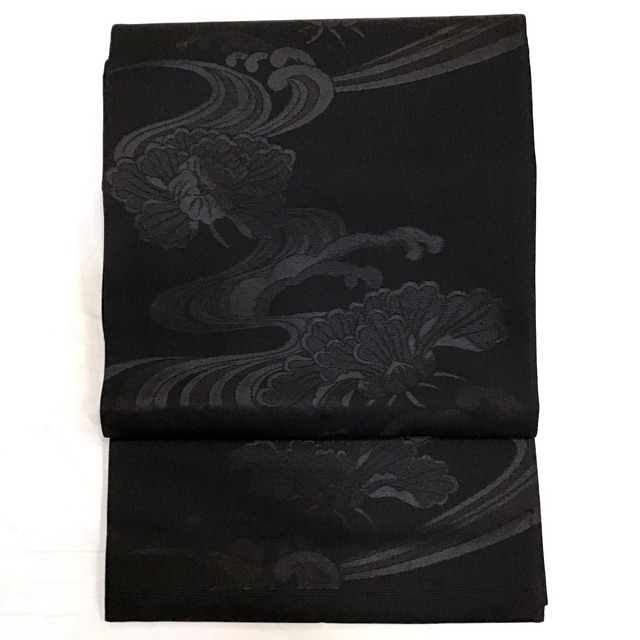 袋帯・正絹・喪服用・No.200701-1054・梱包サイズ60