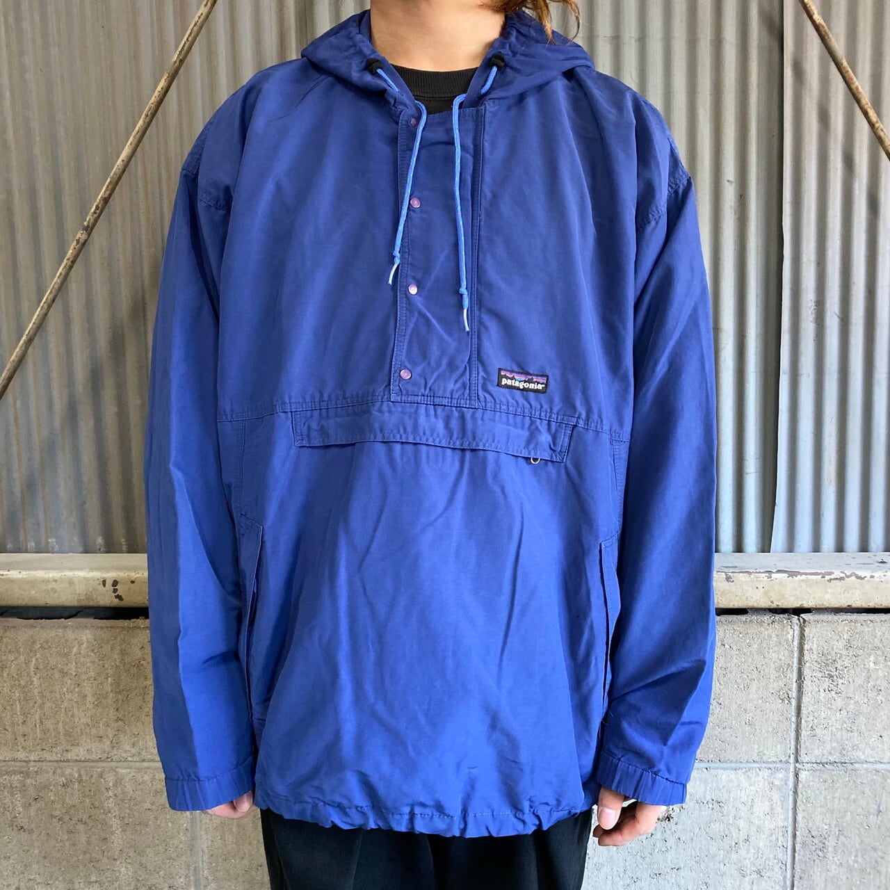 90年代 ビンテージ 雪無しタグ patagonia パタゴニア バギーズプルオーバー ナイロン アノラックパーカー メンズ 古着 90s  ヴィンテージ ライトブルー 水色 パッカブル【アウトドアジャケット】【VTG】【ALL15】 | cave 古着屋【公式】古着通販サイト