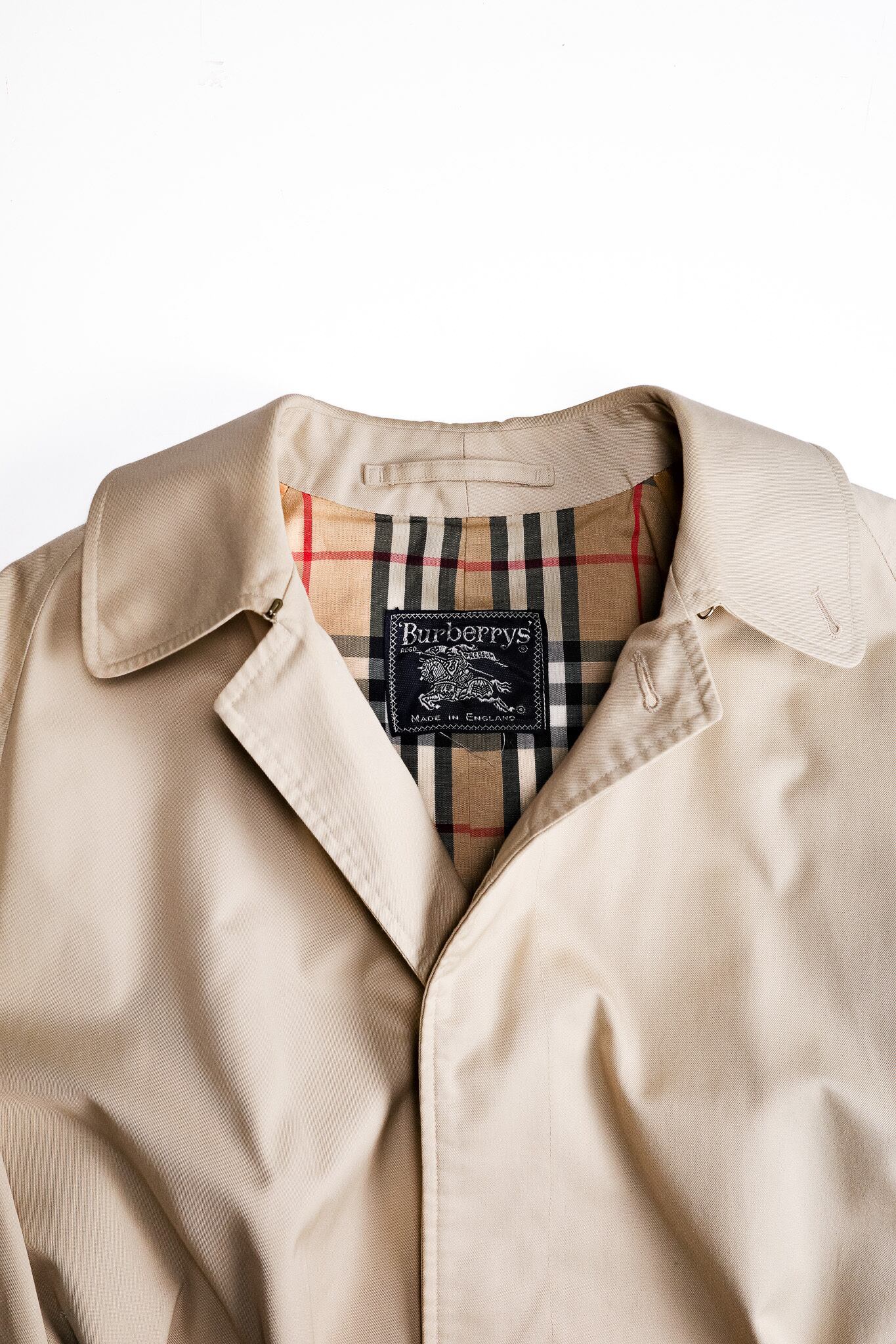 Late 1970's] “Burberrys'” One-Piece Sleeve Rider Coat – Cotton