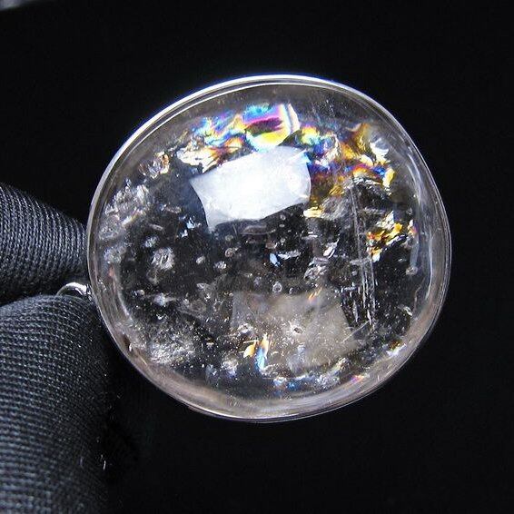 アイリスクォーツ 水晶 ペンダント 虹入り おまかせ便 一点物 112-14168