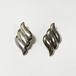 Vintage 925 Silver Modernist Pirced Earrings