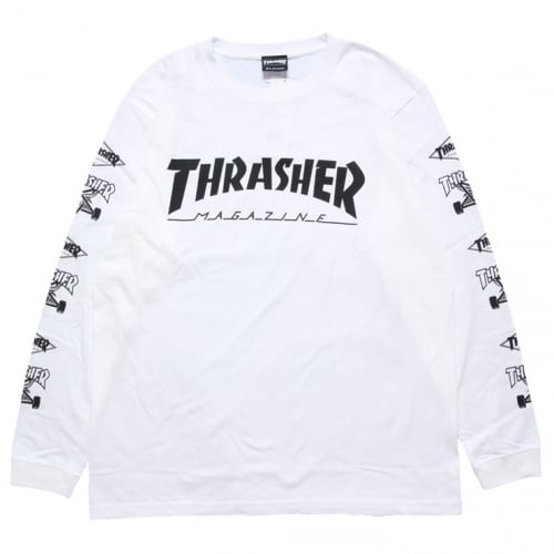 THRASHER(スラッシャー) MULTI-E L/S TEE ロンT ホワイト TH93159