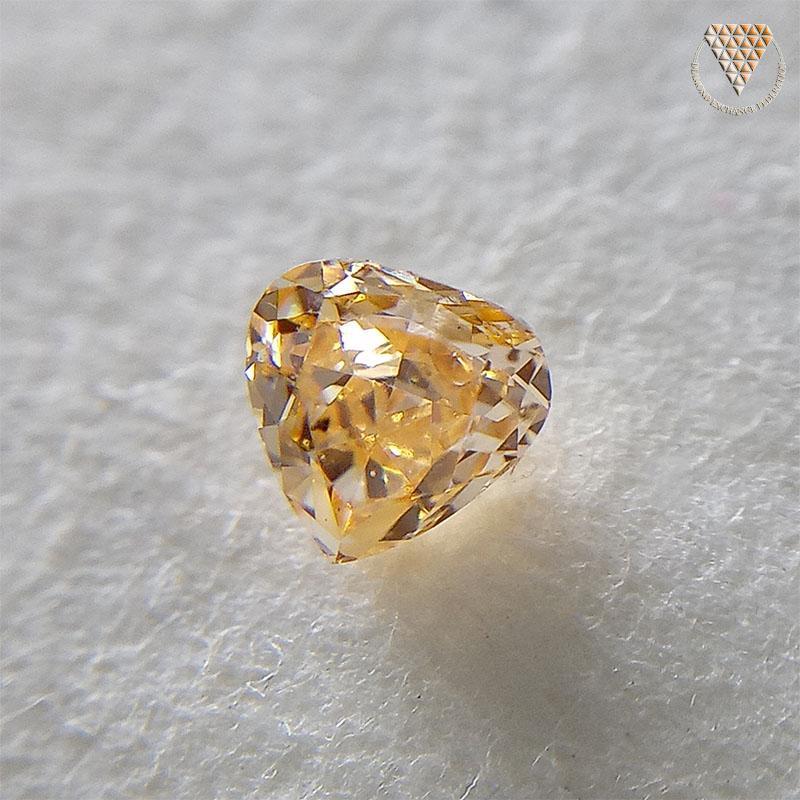 0.129 ct Fancy Intense Yellow Orange SI1 CGL 天然 イエロー ...