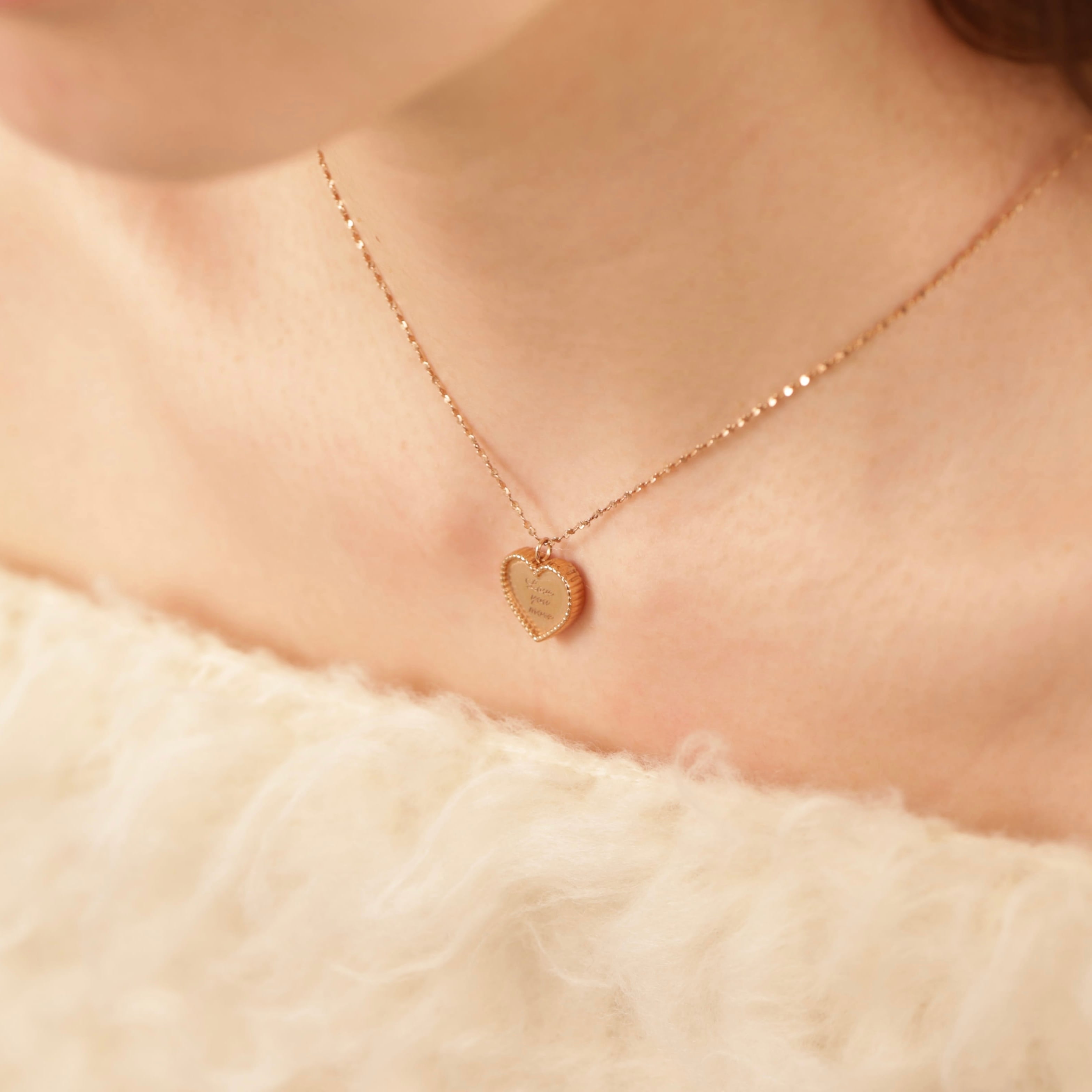316L heart tag necklace （briller chain ver.) | apire