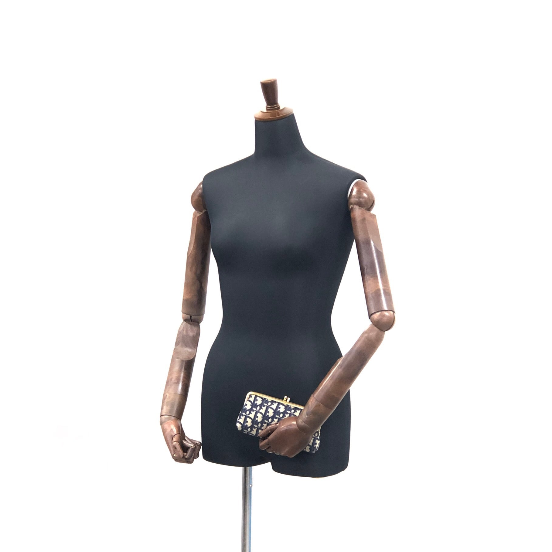 Christian Dior ディオール トロッター ジャガード がま口 ポーチ