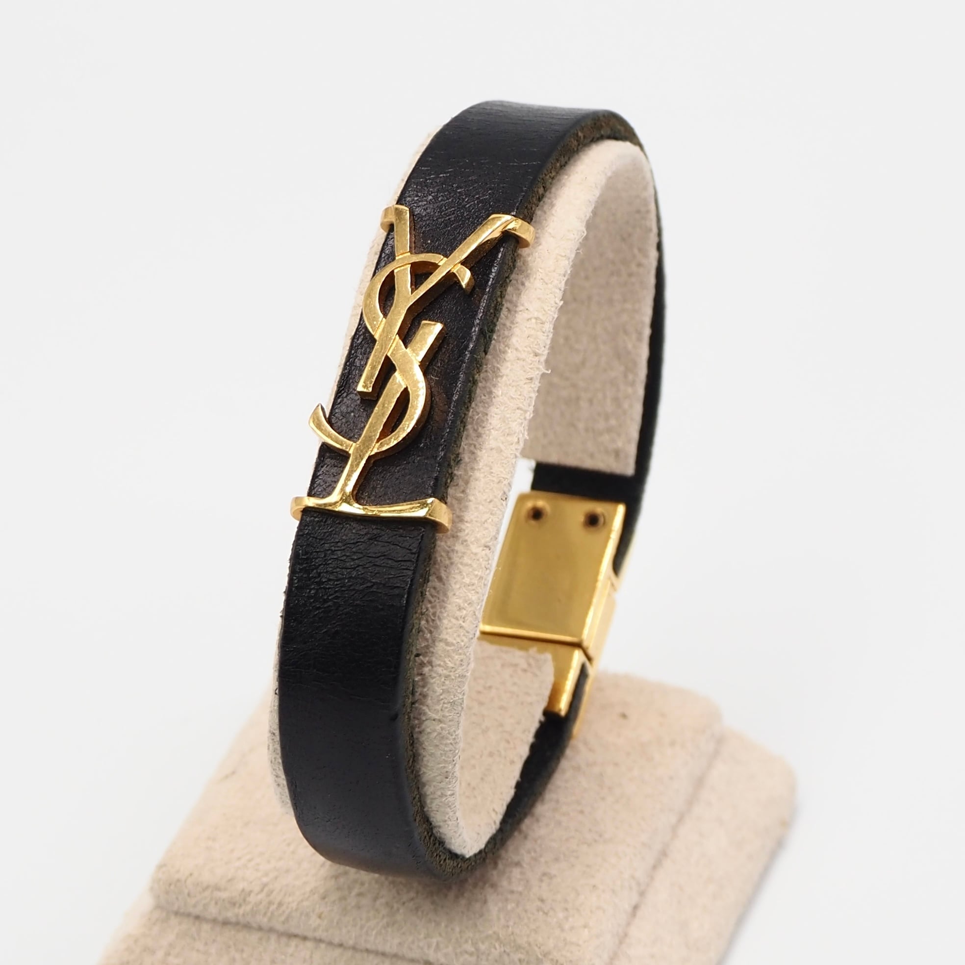 YVES SAINT LAURENT オピウムレザーブレスレット レザー イブサン