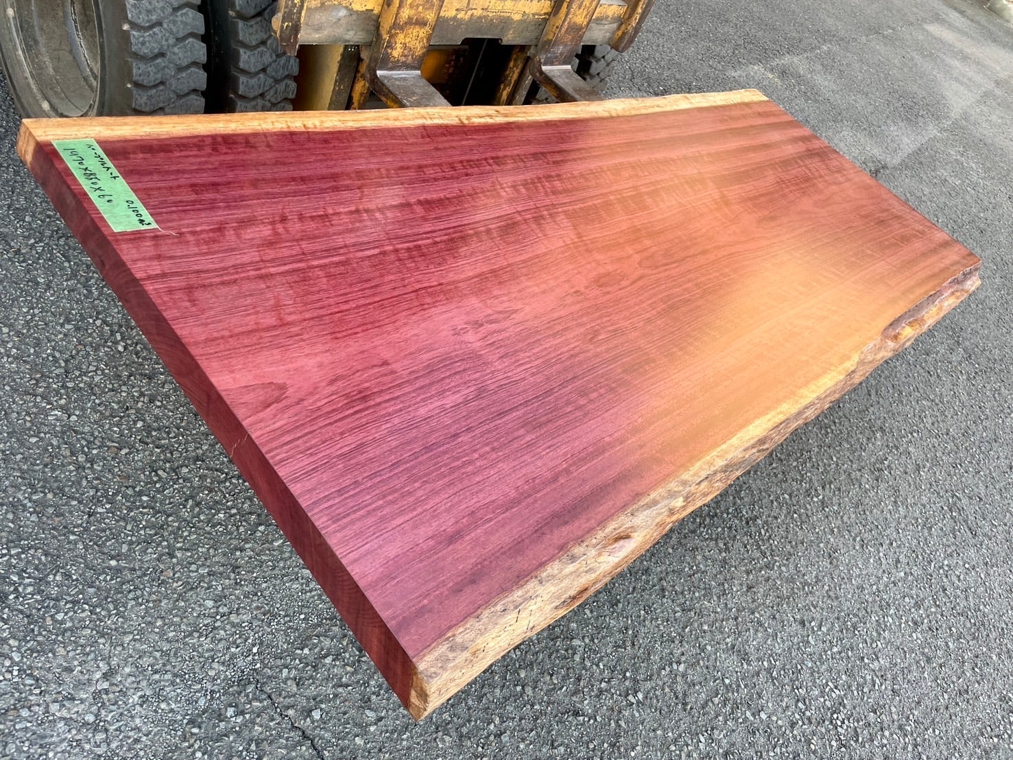 パープルハート1 一枚板無垢 乾燥材 1970x850x60mm カウンター