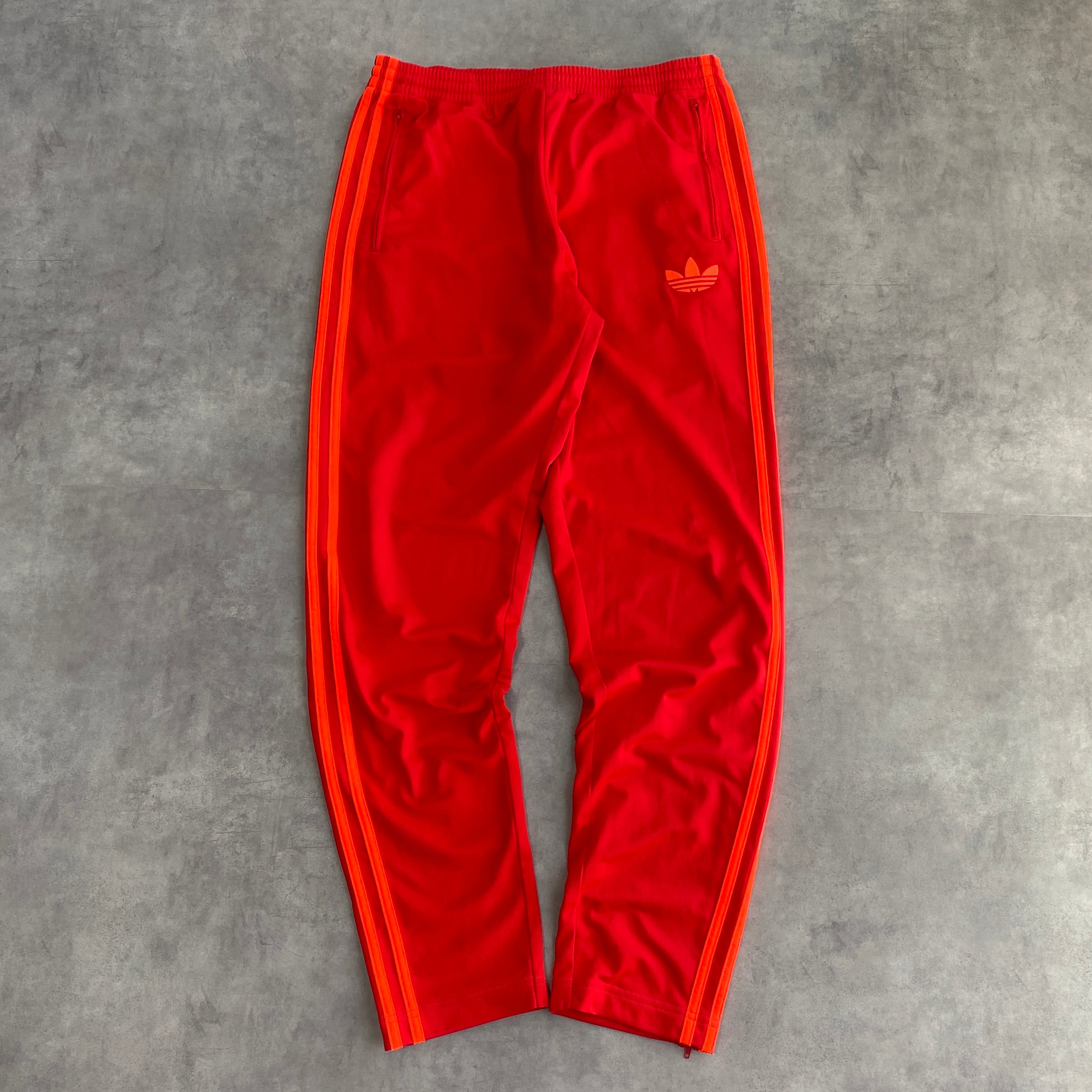adidas アディダス トラックパンツ 刺繍 XS 赤 オレンジ 12735