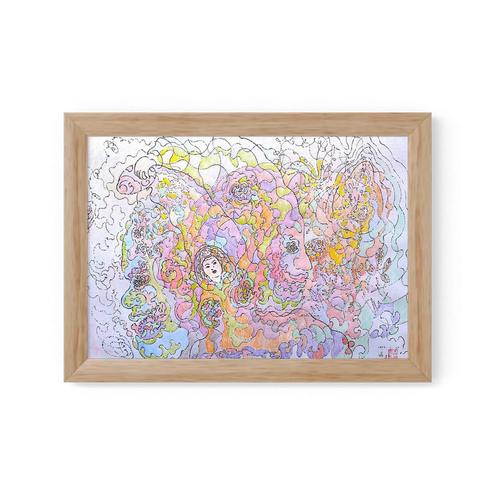 秋沼 F0 水彩（額入） | 森壽男の絵画