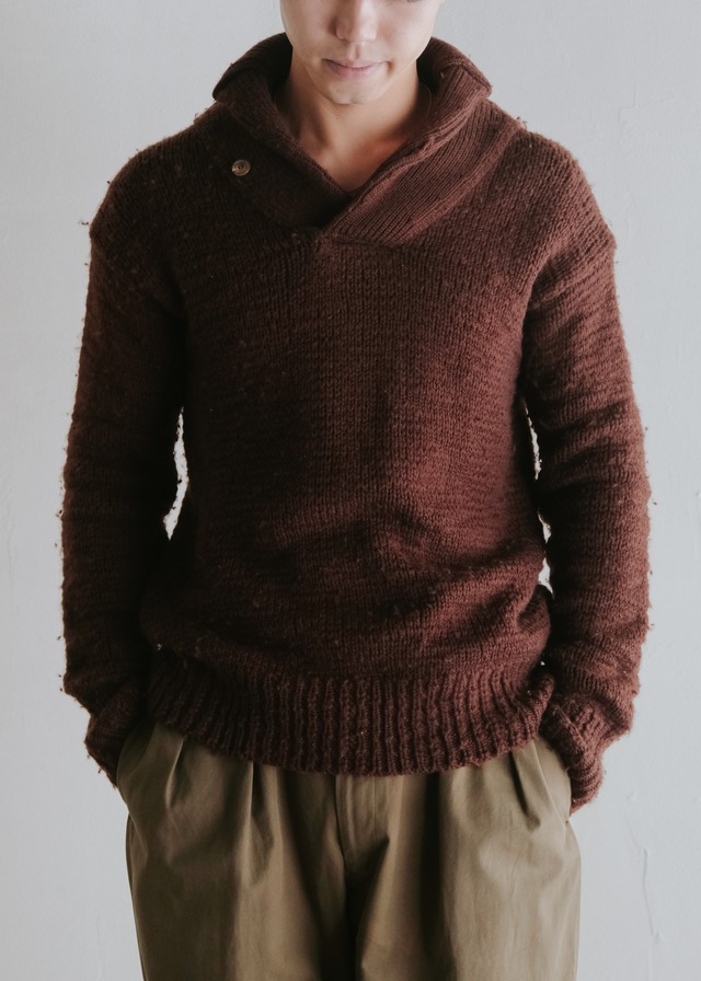 Martin Margiela 06AW shawl collar wool knit