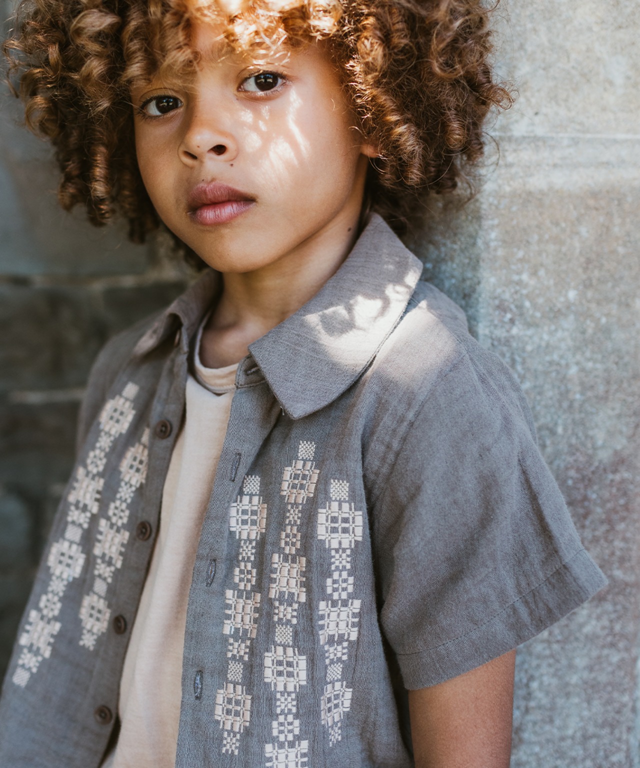 MABLI　FOLK SHIRT - KOALA/B_1